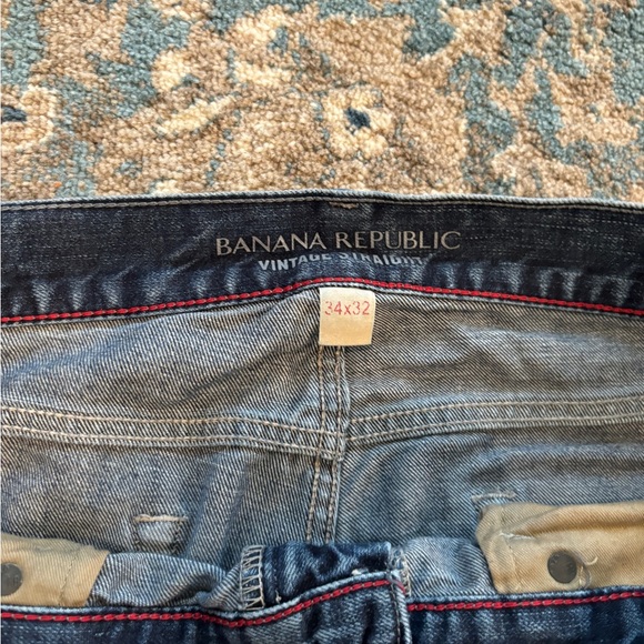 Banana Republic Men's Vintage Straight Blue Jeans Size 34 x 32 - Picture 5 of 7